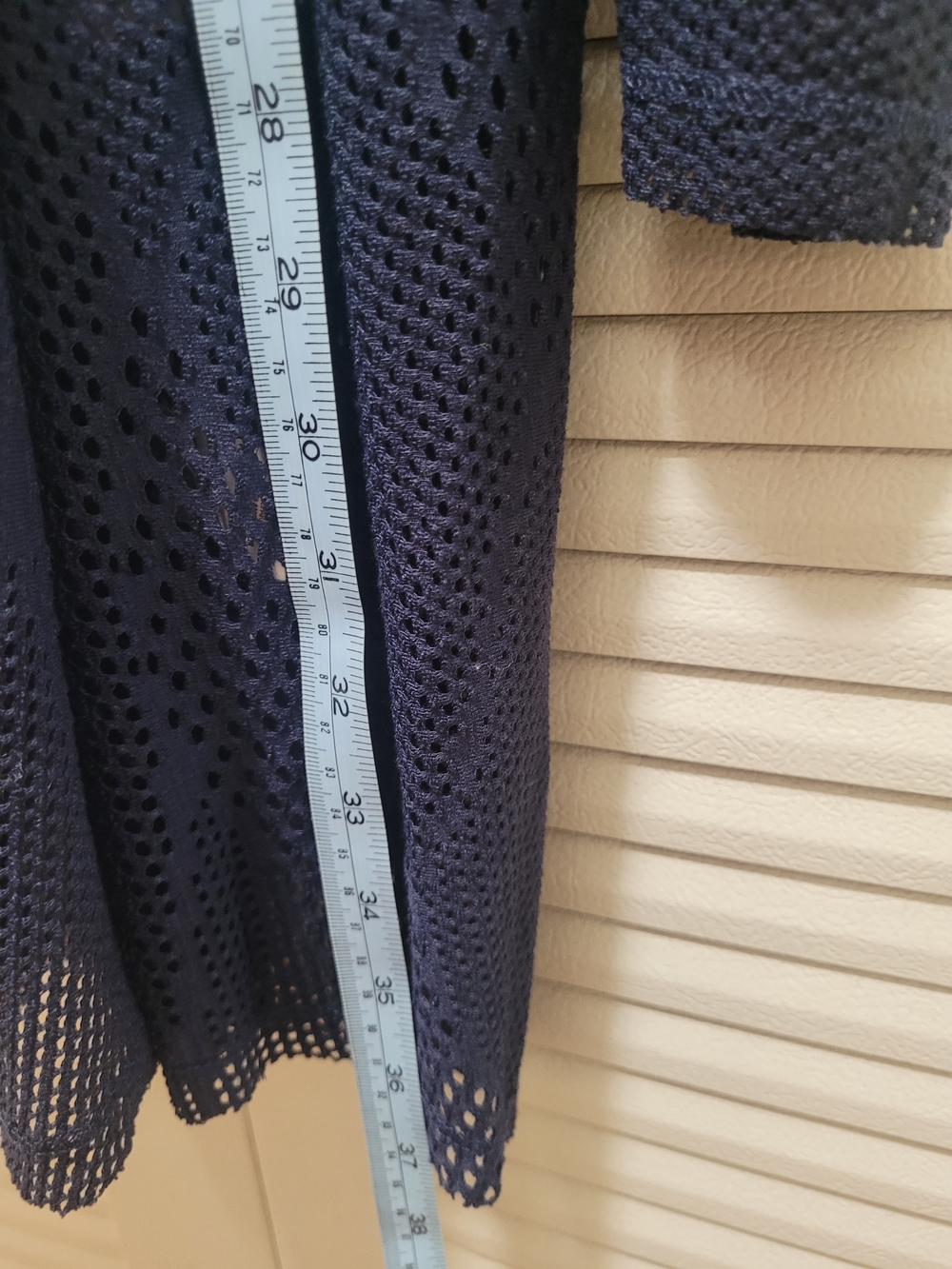 Calvin Klein Navy Blue Open Knit Swim Cover-Up - Picture 4 of 6